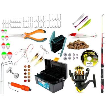 Imagem de Kit De Pesca Completo Vara e Molinete C/ Caixa de Pesca e Acessórios (