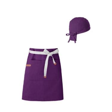 Imagem de Avental Cintura e Bandana Roxo Açai Sorveteria Doceria Bar - CASACHA