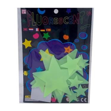 Imagem de ADESIVO BRILHA - Estrelas Fluorescentes (12 unidades) - Royal Toys