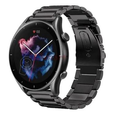 Imagem de Pulseira De Aço Inoxidável Gtr3 Pro / Gtr3 / Gtr2 / Gtr 47mm - Preto -