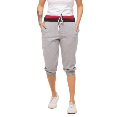 Imagem de Bermuda de Moletom Feminina Saruel Skinny - B1 - Wooks, Cinzaclaro, P