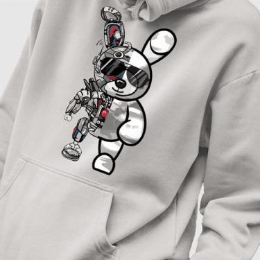 Imagem de Blusa Moletom Genuine Grit Masculina Estampada Algodão 30.1 Robot Bear