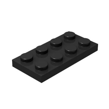 Imagem de Classic Black Plates Bulk, Black Plate 2x4, Building Plates Flat 100 Piece, Compatible with Lego Parts and Pieces: 2x4 Black Plates(Color: Black)