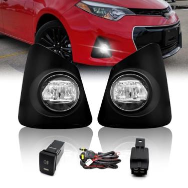 Imagem de Shocklight Faróis de neblina de LED compatíveis com Toyota Corolla S/SE 2014-2016 com chicote de fiação e interruptor, lâmpada de para-choque frontal