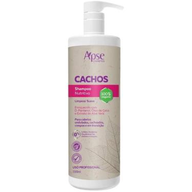 Imagem de Shampoo Nutritivo Cachos Apse Limpeza Suave Vegano Cabelo Sem Sulfato 
