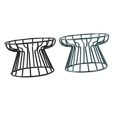Imagem de Baoblaze 2x Tigela de cerâmica elevada para gatos Tigela de metal com suporte de metal para gatinhos em ambientes internos Filhotes Cães pequenos