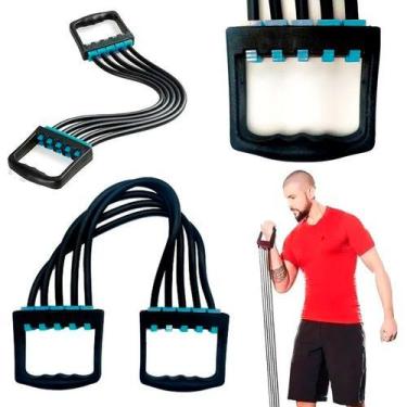 Imagem de Elástico Extensor Ajustável Fitness Peitoral 5 Tensões para Musculação