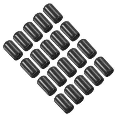 Imagem de PATIKIL Capa de ponta de taco de sinuca de 12 mm, 20 peças de pontas de taco de sinuca, capa de borracha, protetor de cabeça de bilhar, ferramenta de cabeça de bastão para acessório de sinuca, preta