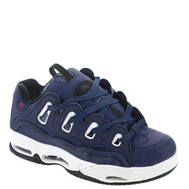 Imagem de Osiris Tênis de skate masculino D3 2001, Azul-marinho/vermelho/caxemira, 10.5
