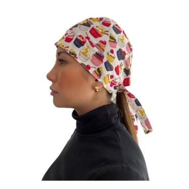 Imagem de Bandana Cupcake - Tricoline tamanho unico - Divertida - Utensilios do 