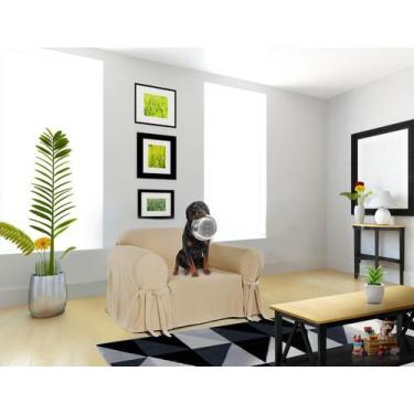 Imagem de Capa De Sofá De 1 Lugar Com Laços Ajustáveis Em Gorgurão - NIRVANA, Be