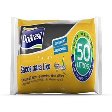 Imagem de Saco Lixo do Brasil Perfumado 50 Litros Preto  20Un - DoBrasil