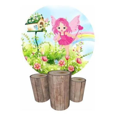 Imagem de Trio Capas Cilindro + Painel Redondo 1,50m Jardim - Fadrix