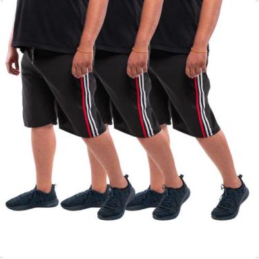 Imagem de Kit 3 Bermudas Plus Size Masculina Short Tactel Treino Academia - Ben2