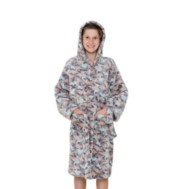 Imagem de Roupão Fleece Pelucia Quentinho Infantil Juvenil Peluciado - Fofotinho