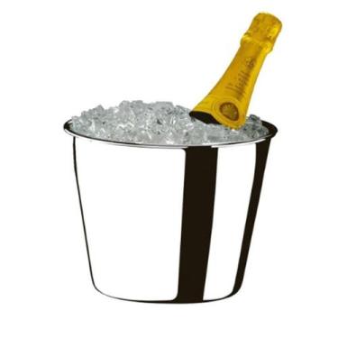 Imagem de Balde de Gelo para Garrafas em Aço Inox 4,2L armazenar gelo - A.R Vari