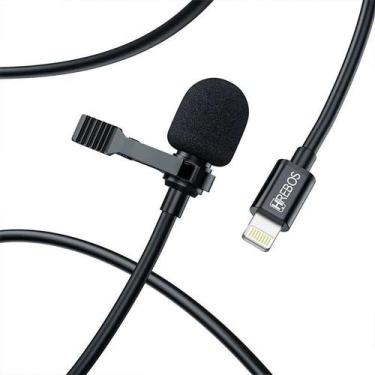 Imagem de Microfone Externo de Lapela HD com Entrada Lighting e Cabo de 1,5mc - 