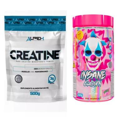 Imagem de Kit Creatina Alpex 100% 500g + Insane Clown 350g Demons Lab, Tutti Fru