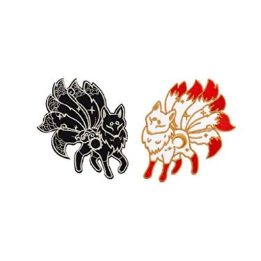 Imagem de ulricar Remendos de raposa de desenho de raposa para roupas adesivos termoadesivos em roupas apliques bordados emblemas adesivos fofos, preto (L26)