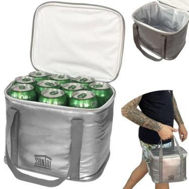 Imagem de Bolsa Térmica 10 Litros Marmita Lanche Frutas Camping Latas Cerveja Re