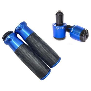 Imagem de Kit Manopla Peso Esportivo Luva Punho Universal Moto - Stark Race, Azu