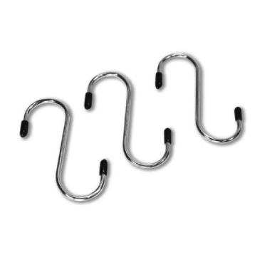 Imagem de Kit 03 Ganchos S Aço Inox Utensílios Cozinha Suporte Barra - Kehome
