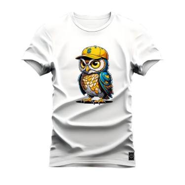 Imagem de Camiseta Plus Size Algodão T-Shirt Estampada Dtf Coruja - Nexstar, Bra