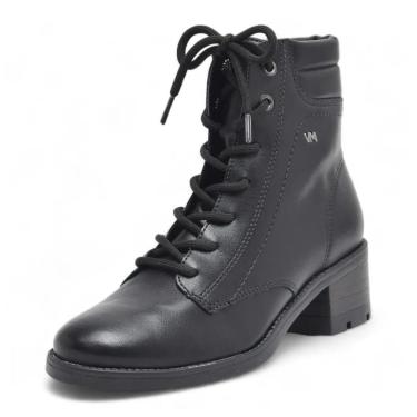 Imagem de Bota Coturno Feminino Salto Tratorado Cadarço Via Marte