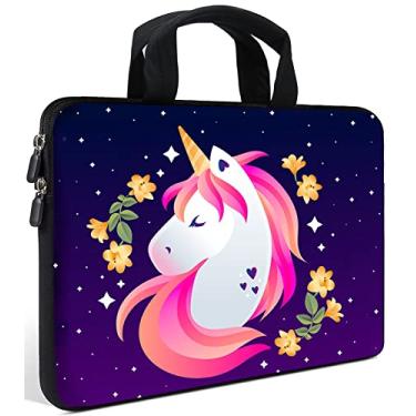 Imagem de Bolsa para laptop AMARY 11,6 polegadas 12,1 polegadas 12,5 polegadas 12,5 polegadas Neoprene Notebook Bolsa de transporte Chromebook Capa Ultrabook Capa para Tablet Apple MacBook Air HP Dell Lenovo Asus Samsung (Unicórnio)