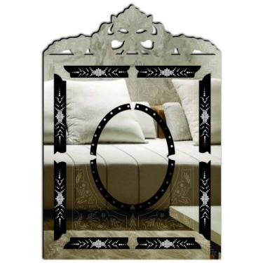 Imagem de Espelho Decorativo Veneziano  Sala Quarto 58x83 3894 - CREATUS, prata