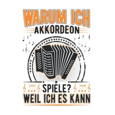 Imagem de Akkordeon Notizbuch: Akkordeon Spruch Ziehharmonika Handorgel / 6x9 Zoll / 120 karierte Seiten Seiten