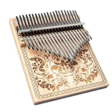 Imagem de Almencla Piano de polegar com 21 teclas, instrumento marimba de dedo, instrumento musical profissional de madeira, piano de dedo portátil para meninos e