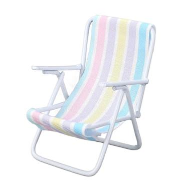 Imagem de Cadeira de Praia Em Miniatura, Decoração de Casa de Bonecas Com Estrutura de Ferro Realista, Escala 1/12, Adequada para Adultos, Crianças e Bebês, Modelo de Cadeira Em Miniatura,