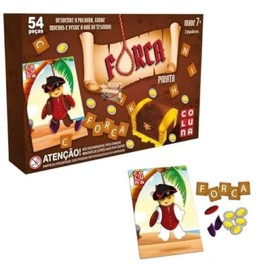 Imagem de Brinquedo Pedagógico Educativo Jogo De Tabuleiro Jogo Da Forca Do Pirata