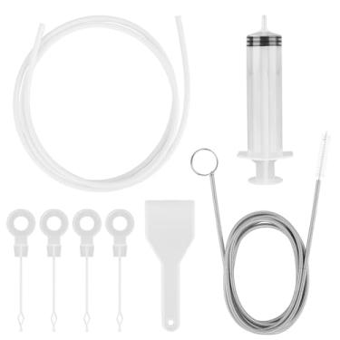 Imagem de Ferramenta de limpeza de ralo de geladeira, 8 peças reutilizáveis de linha de água Buddy para geladeira, kit de limpeza de linha de água de geladeira adequado para limpeza de orifícios de drenagem de