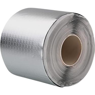 Imagem de LLPT Fita butílica de alumínio branca 7,5 cm x 41,5 m, capa de escotilha intermitente, à prova d'água, fita de reparo de vazamento para tubo de barco, trailer, toldo de janela e vedação (AB435WT)
