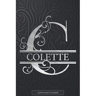 Imagem de Colette: Monogram Silver Letter C The Colette Name - Colette Name Custom Gift Planner Calendar Notebook Journal