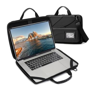 Imagem de Capa para laptop para MacBook Pro Air Chromebook HP Lenovo Work-in Notebook de 17,3 polegadas Capa rígida para laptop para homens e mulheres com bolsa e alça de ombro, Preto, 17.3 inch laptop case