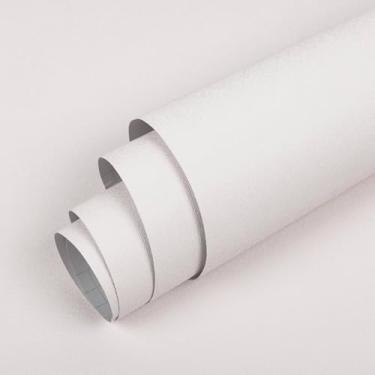 Imagem de Papel de parede branco descasque e cole, papel de contato espesso material, papel de parede removível autoadesivo para decoração de parede quartos cozinha armário de bancada moderno envoltório de