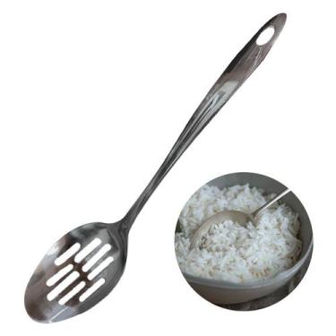 Imagem de Colher De Inox Vazada Para Arroz, Saladas, Assados 36cm - RT