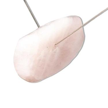 Imagem de Quartzo Rosa Pedra Rolada Furo Central Artesanato - Varejo