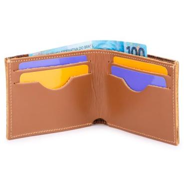 Imagem de Carteira Masculina Simples Porta Cartão em Couro Envio Imediato - Use 