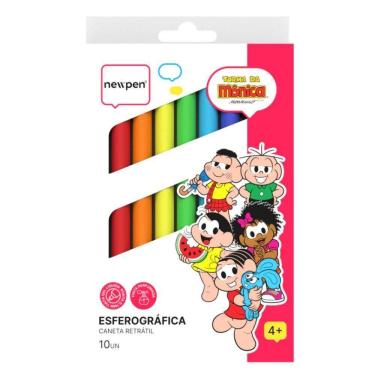 Imagem de Caneta Esferográfica Turma Da Mônica 0.7mm Tinta Perfumada 10 Unidades Newpen
