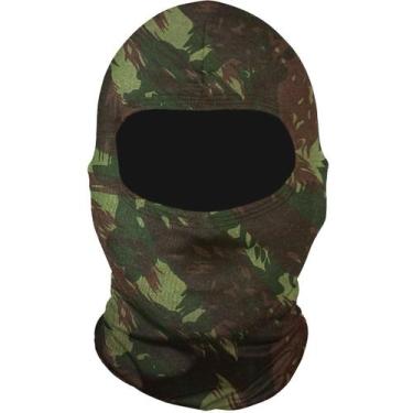 Imagem de Balaclava touca ninja UV50+ - EX311, Verde camuflado exército Fechado