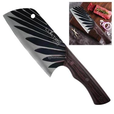 Imagem de Cutelo 30cm Aço Inoxidável, Cabo Plástico e Design Full Tang para Cort