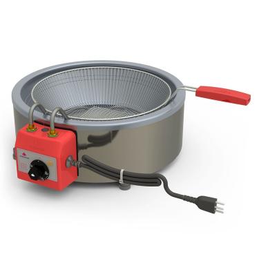 Imagem de Tacho Fritador Elétrico Progás Aço Inox Escovado com Cesto 7 Litros 127V PR-70E
