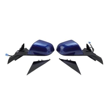 Imagem de Conjunto de espelho retrovisor de 13 fios compatível com Tesla Model 3 M3 2021-2023 Dark Royal Blue com capa lateral para espelho retrovisor de carro acessórios(1 pair)