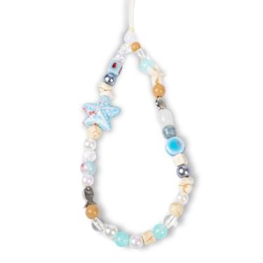 Imagem de JMCRATE Elegante berloque de telefone com contas para cachorro com alça estética Y2K chaveiro bonito para bolsa, câmera, decoração USB, Small, Acrílico, Sem Pedra Preciosa