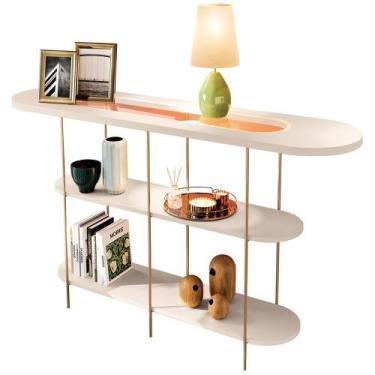 Imagem de Aparador Para Sala de Estar Orgânico Industrial Friesen B01 Off White 