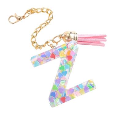 Imagem de HAPPYLIVE SHOPPING Pingente de letra para Stanley Cup, 1 peça, pingente de chaveiro rosa para mulheres, one size, Resina epóxi